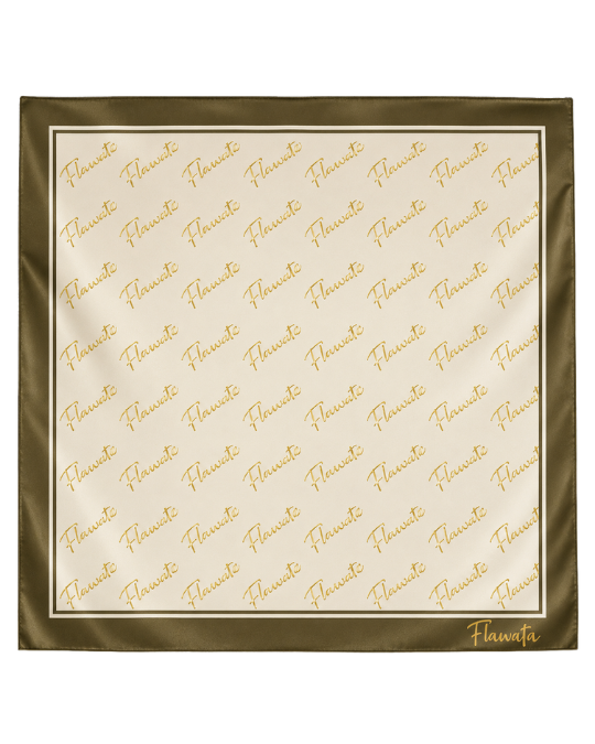 FLAWATA MONOGRAM PRINT SCARF