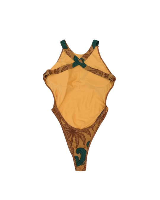 Flawata Deluxe palm print cheeky one piece swimsuit