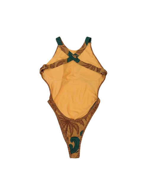 Flawata Deluxe palm print cheeky one piece swimsuit